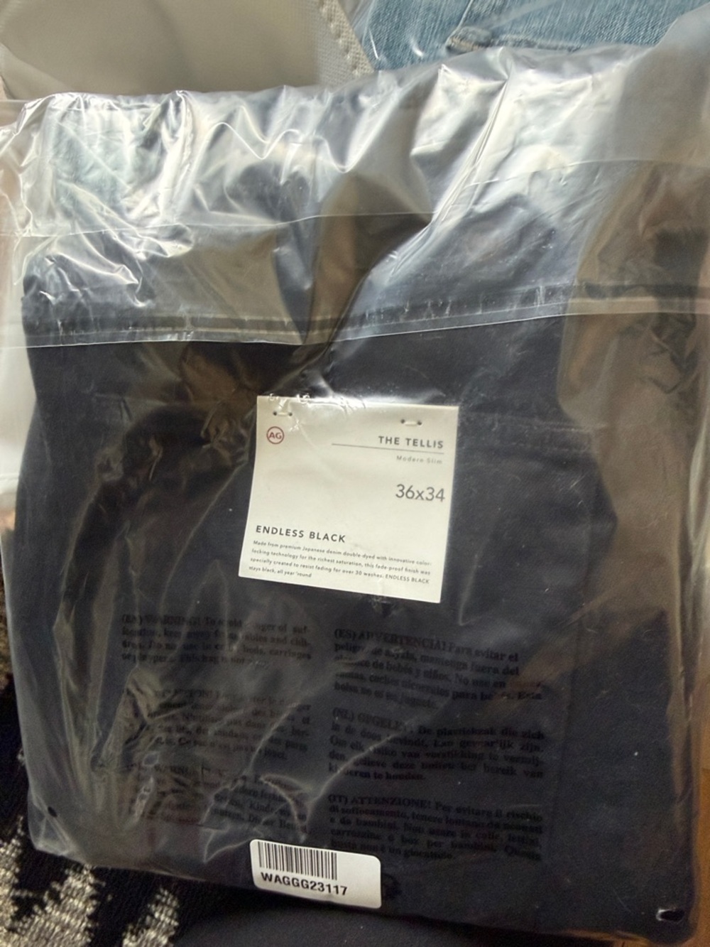 Ag Adriano Goldschmied The Tellis Slim Straight Jeans in Endless Black